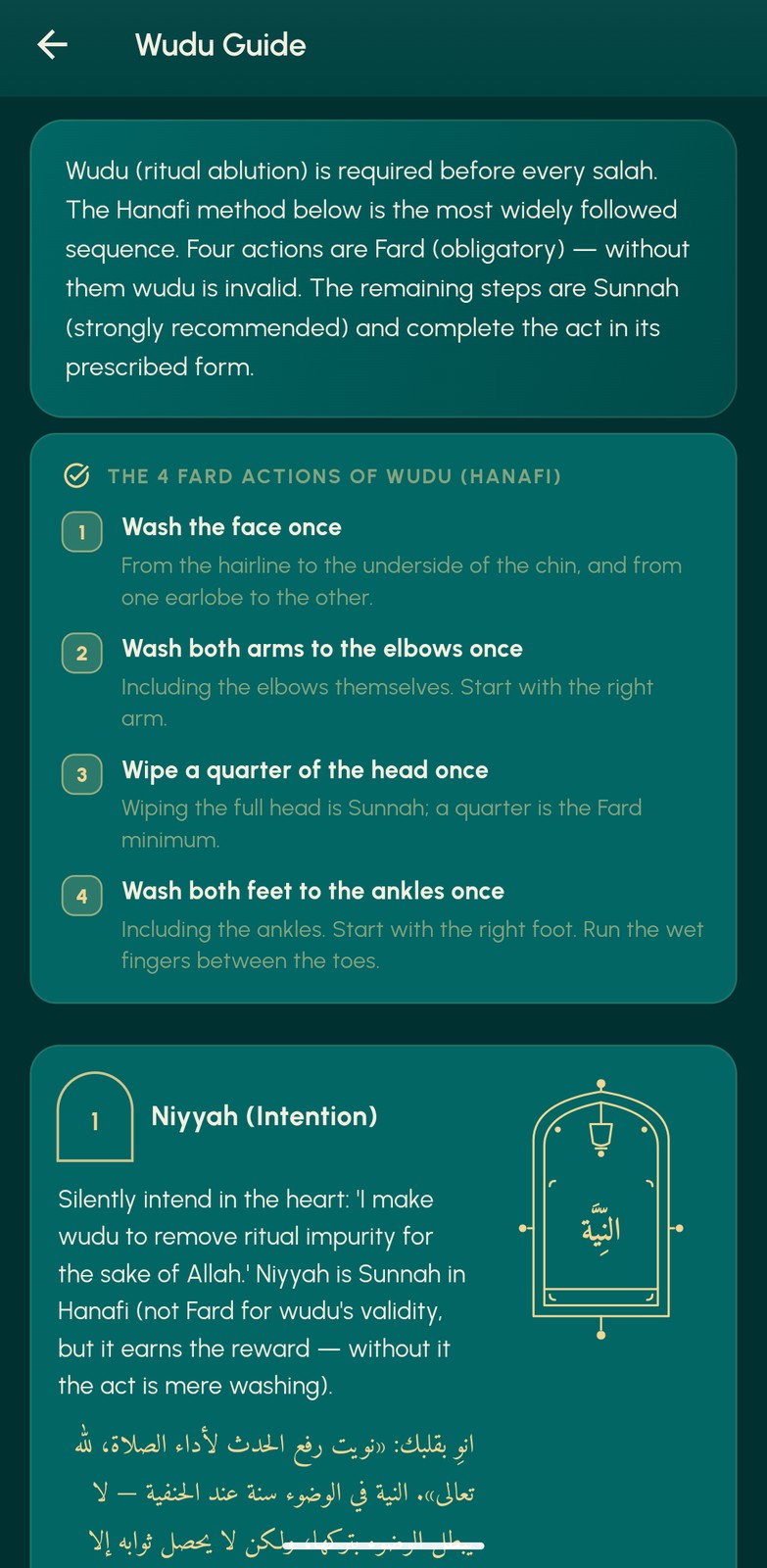 Wasilah step-by-step Wudu guide