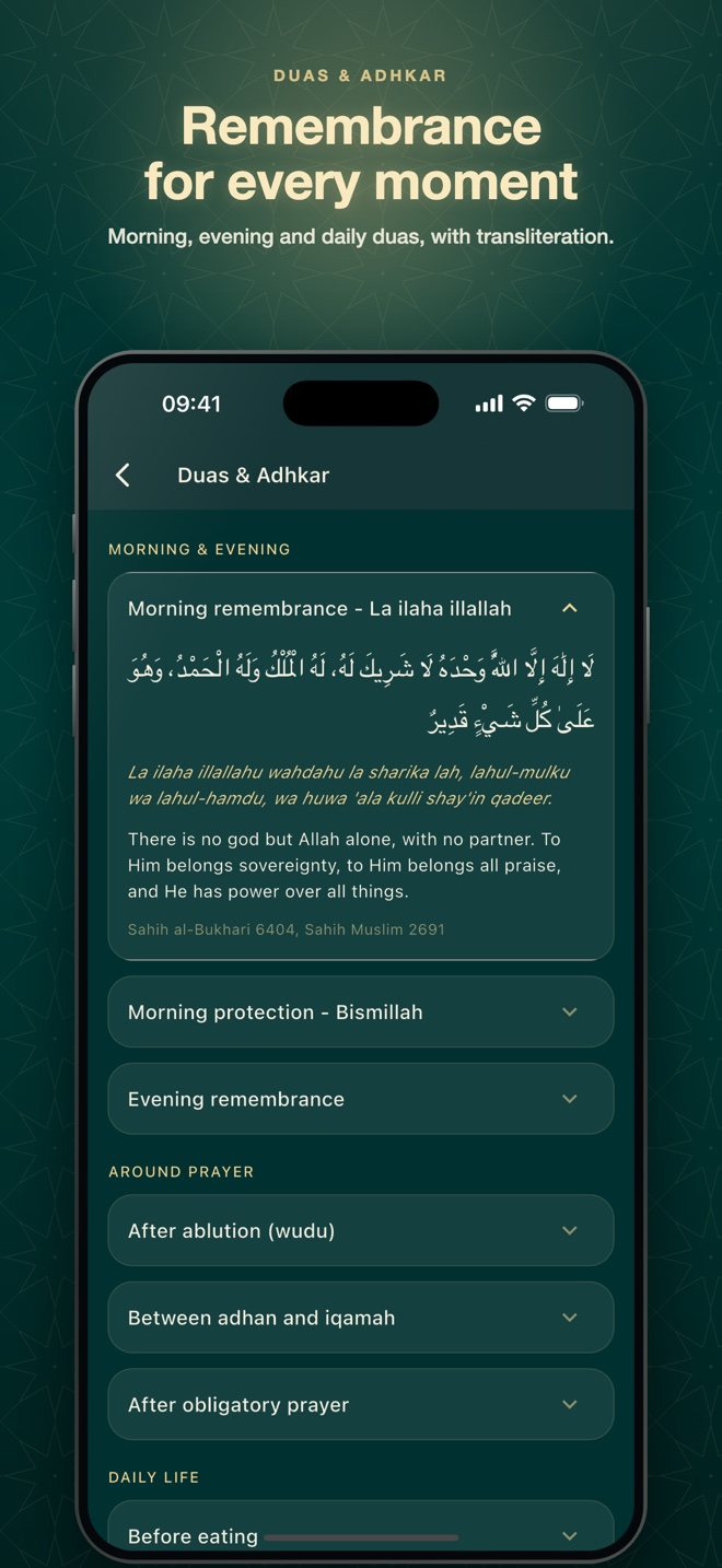 Wasilah daily duas and adhkar in Bangla and Arabic