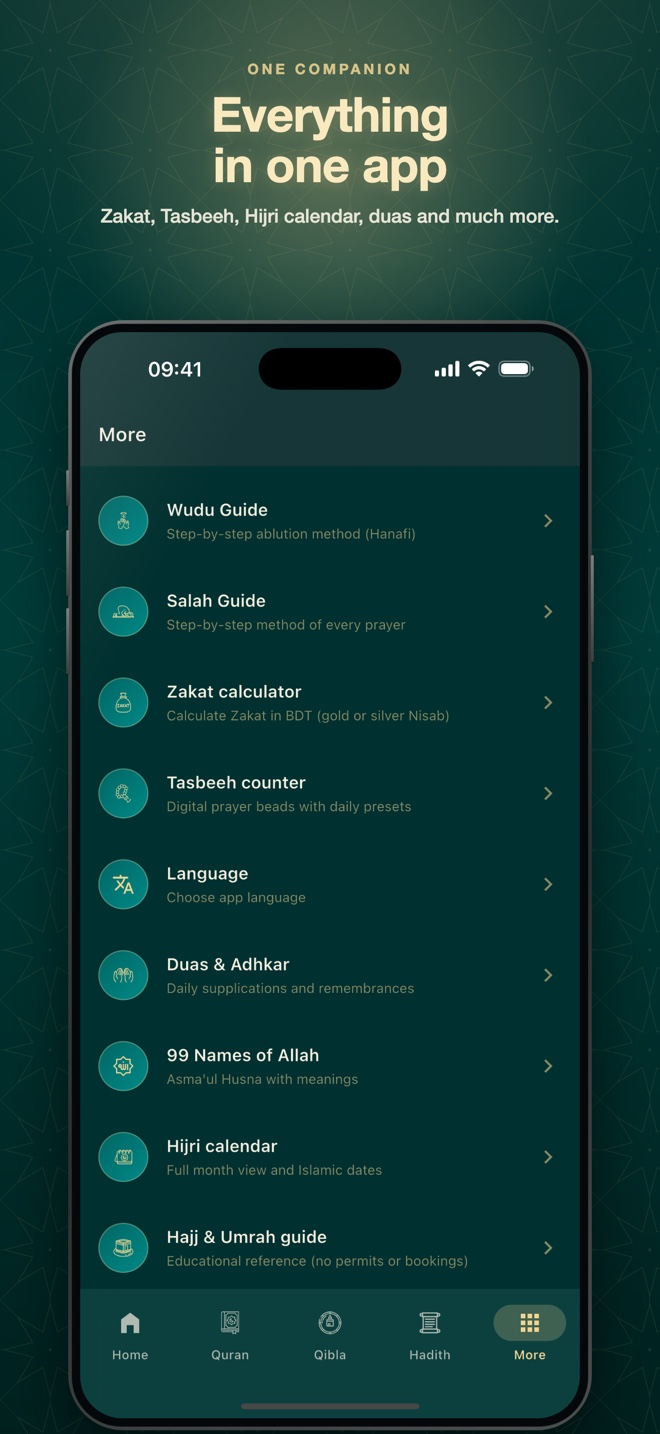 Wasilah Zakat calculator in BDT, duas, and Hajj and Umrah guide for Muslims in Bangladesh and Saudi Arabia